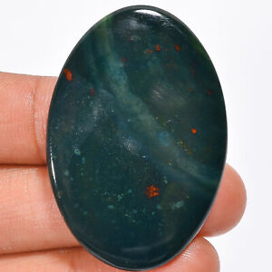 Natural Bloodstone Oval Shape Cabochon Loose Gemstone 44.5 Ct 44X30X4 mm A-17842