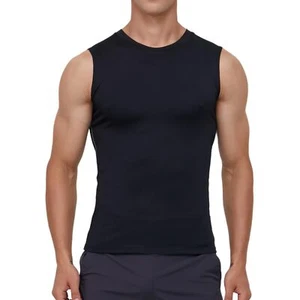 Men's Tank Top Compression Shirts Athletic Workout Sleeveless Shirts Fit Slim... - Picture 1 of 8
