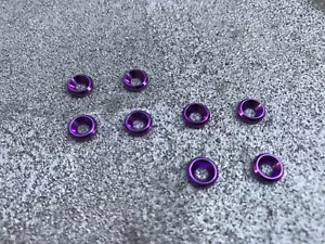 Aluminium Karosseriesparer Unterlegscheiben (8 Stck.) für Traxxas X-Maxx XMAXX lila - Bild 1 von 4
