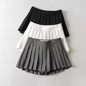 Sexy Women Pleated Skirts High Waist Summer Mini Skirts Tennis Student - Picture 1 of 28