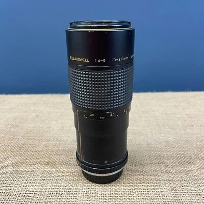 BELL & HOWELL 52 F=70~210MM 1:4-5 CAMERA LENS W/ MACRO MECHANISM & ORIGINAL CAP - Image 1 of 4