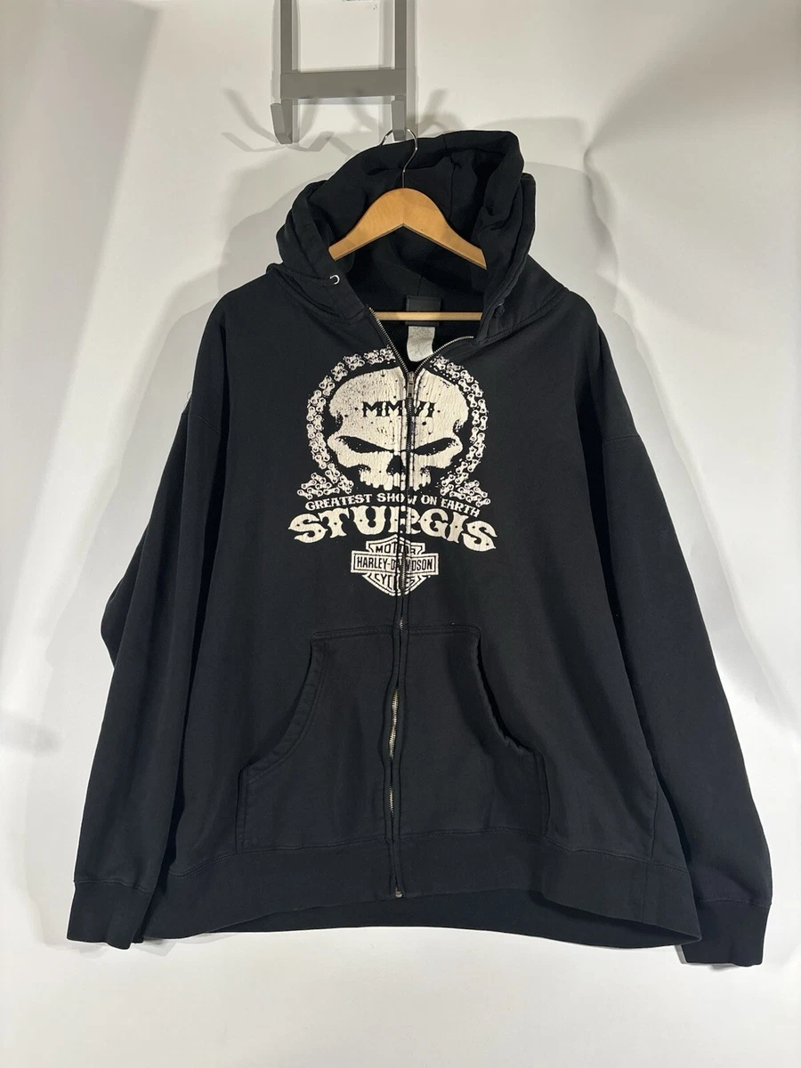 Harley-Davidson Full Zip Solid Hoodies & Sweatshirts for Men for