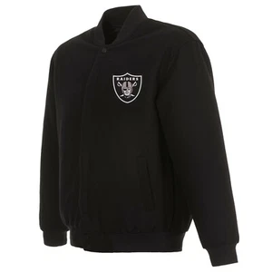 Chaqueta reversible de lana diseño NFL Las Vegas Raiders JH con 2 logotipos frontales  - Imagen 1 de 4
