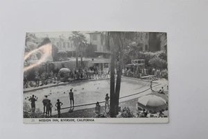Unused Photo Postcard Mission Inn, Riverside, CA Black & White Glossy Vintage - Picture 1 of 5