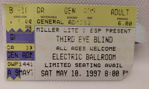 Third Eye Blind Concert Ticket Stub 5/10/1997 Electric Ballroom Tempe, AZ - Picture 1 of 6