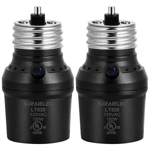 Suraielec Light Sensor Socket, Automatic Dusk to Dawn Light Socket with 360° Sen - Picture 1 of 7