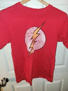 T-shirt The Flash bambino ragazzo taglia S rossa DC Comics supereroe maglietta con licenza - Foto 1 di 3