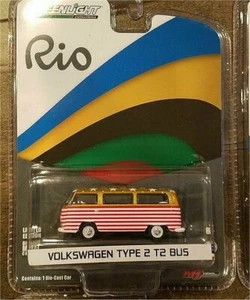 NEW GREENLIGHT 1:64 RIO WORLD GAME VOLKSWAGEN TYPE 2 BUS USA 51037-A Chase Car - Picture 1 of 1
