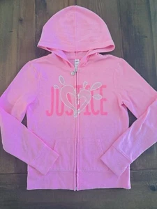 Justice Hooded Zip Up Pullover Size 8 - Picture 1 of 1