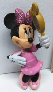 3.25" Minnie Mouse Glitter Pink Bow Mirror Bowtique Bowtoons PVC Action Figure - Picture 1 of 5