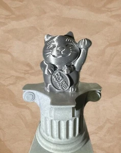 Lucky Neiko Cat, Argento Seta Stampato in 3D - Foto 1 di 8