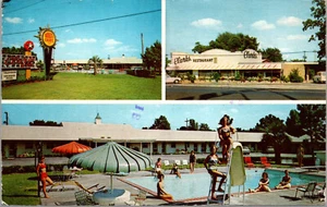 SANTEE, SOUTH CAROLINA - QUALITY COURTS MOTEL CLARKS & RESTAUANT - POSTCARD - Picture 1 of 2