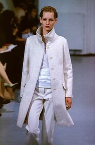 Helmut Lang Vintage 'OG' AW 1997 97 Funnel Neck Brushed Wool Coat IT 40 2-4 S - Picture 1 of 9