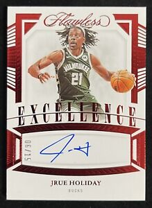 Jrue Holiday 2022-23 Panini Flawless Excellence Signature Ruby Auto /15