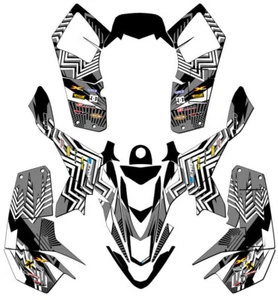 2007-2020 LTZ 90 MAYHEM Black Senge Graphics Kit Compatible with Suzuki - Picture 1 of 7