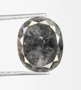 1.20 Carat Salt and Pepper Diamond Natural Cushion Shape Loose Diamond for Ring - Picture 1 of 10