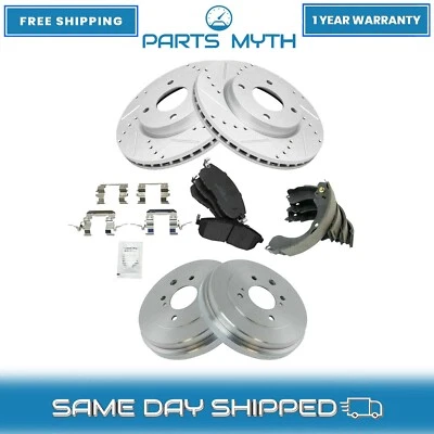 Nuevo kit de pastillas de freno delanteras traseras y rotor, zapata y batería para Nissan Cube 2007-2014 Foto 1 de 4