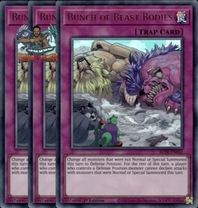 Yugioh! 3x Bunch of Beast Bodies BLTR-EN042 ultra raro primera edición casi nuevo - Imagen 1 de 1