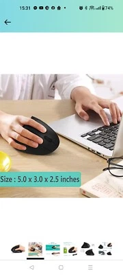 Ergonomic Mouse, Vertical Wireless Mouse - Rechargeable 2.4GHz Optical Vertical - Image 1 of 4