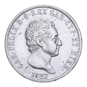 5 LIRE 1827 TORINO NC CARLO FELICE - Picture 1 of 2