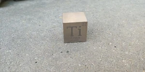1 inch 25.4 mm Titanium Ti metal element cube periodic table 99.9% pure - Picture 1 of 7