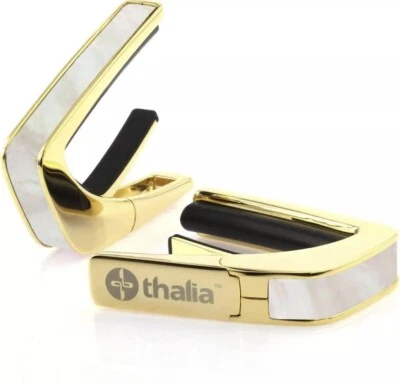 Full Set Thalia Exotic Shell 24k Gold Finish Guitar Capo, Mother of Pearl - image 1 of 4