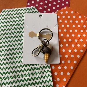 Chocolate ice cream food keyring bag charms - Picture 1 of 2