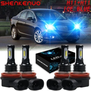 For Buick Verano 2012-2017-Combo 4PC 8000K LED Headlight Bulbs High-Low Beam - Picture 1 of 11