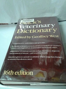 BLACK'S VETERINARY DICTIONARY EDITED BY GEOFFREY WEST 16TH EDITION - Picture 1 of 9