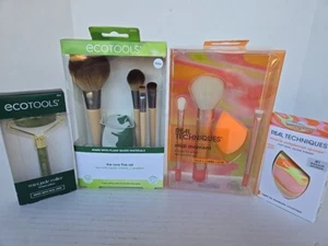 EcoTools 5 pc Make Up Brush Set, Echo Roller, Real Tech Brush & Sponge. 4 Pieces - Picture 1 of 7