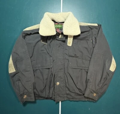 Vintage St. Johns Bay Flight Aviator Bomber Sherpa Lined Jacket Size Large Rip - Image 1 of 4