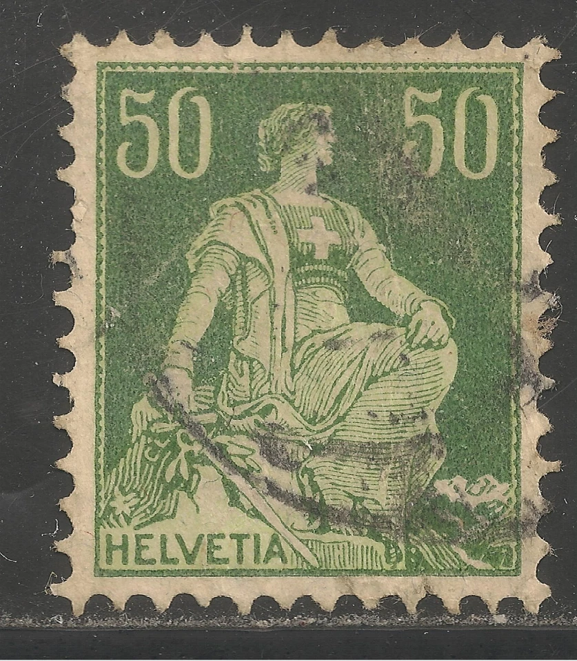 Switzerland #139 (A25) VF USED - 1908 50c Helvetia - Image 1 of 1