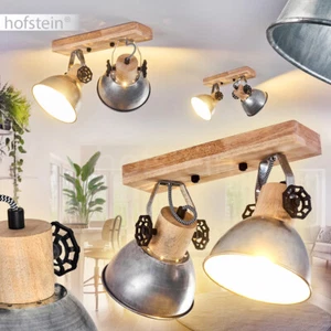 Decken Lampen Vintage Flur Strahler Holz/zinkfarben Wohn Schlaf Zimmer Leuchten - Bild 1 von 3
