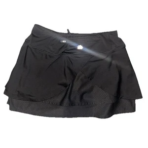 Athleta Skort Damen XS Mesh Split Time Rock schwarz Tennis Pickleball Golf - Bild 1 von 8