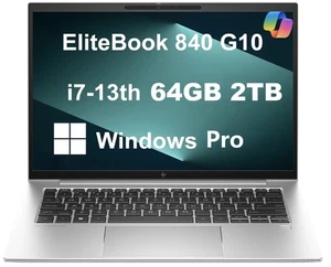 Neu HP EliteBook840 i7-1365U 10Core 14"WUXGA 64GB DDR5 2TB SSD Smartcard WinPro - Bild 1 von 16