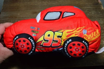 Lighting McQueen 皮克斯 迪士尼 Kohl’s Cares 毛绒填充动物玩具车 红色 — 第 1/4 张图片