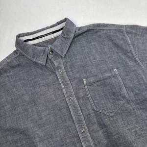 Camisa Kuhl Para Hombre Extra Grande Born In The Mountains Gris Abotonada Manga Corta - Imagen 1 de 10