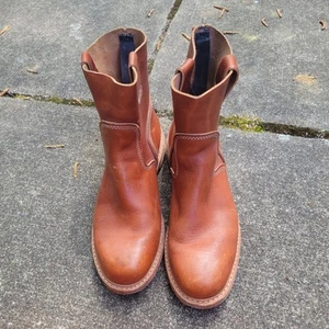 Timberland Boots ~ Coulter Pull On Western 4125R ~ Mens Sz 9 ~ Brown Leather USA - Picture 1 of 24