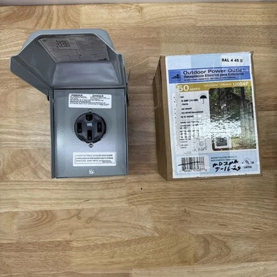 General Electric 50A 240V Surface Mount RV Power Outlet 7 H x 5 W x 5.19 D in. - Image 1 of 4