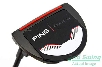 Ping 2021 Oslo H Putter Slight Arc Graphite Left Black Dot 35.0in - Image 1 of 4