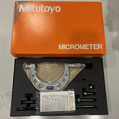 Mitutoyo 104 139A  0-100mm Outside Micrometer with Interchangeable Anvils New - Image 1 of 4