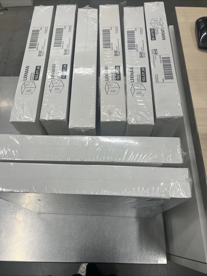 Nueva caja de almacenamiento IKEA LEKMAN 13" x 14,5" x 13" blanca 102,471,38 se adapta a Kallax Foto 1 de 1