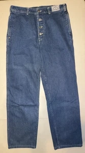 Jeans da lavoro vintage Movin On uomo 30x32 blu pittore falegname utility anni 90 - Foto 1 di 8