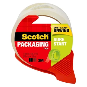 Scotch Sure Start Shipping Packaging Tape, 1.88"x 38.2 1 Roll, Transparent - Picture 1 of 9