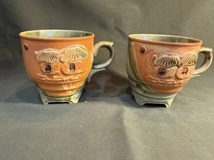 Set Of 2 Handmade Chinese Footed Ceramic Mug – Rustic Glaze - Picture 1 of 5