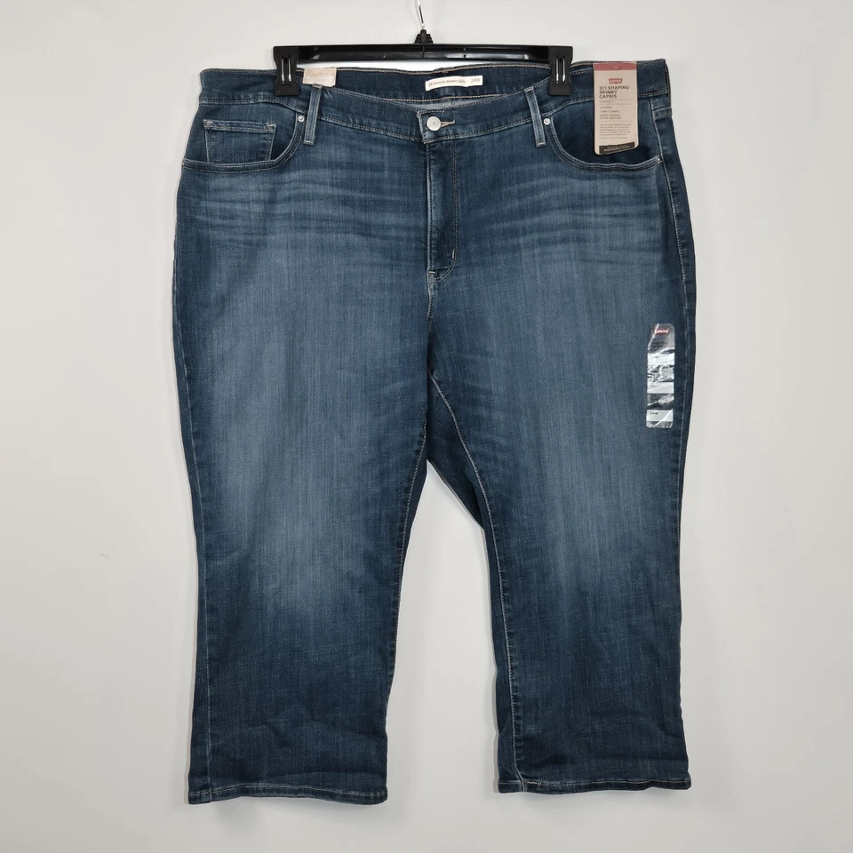 Levi's 311 Shaping Skinny Capri Jeans Women's Size 24W Medium Wash Denim 37