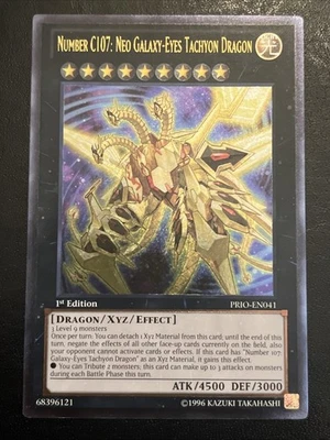 Yu-Gi-Oh TCG Number c107 Neo Galaxy Eyes Tachyon Dragon PRIO EN041 UTR NM - Image 1 of 4