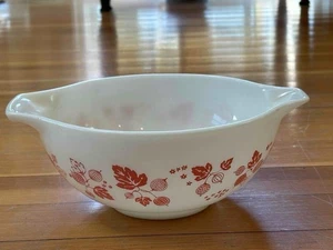 Pyrex 443 weiß & rosa Stachelbeere Aschenputtel Rührschüssel 2,5 QT - Bild 1 von 13