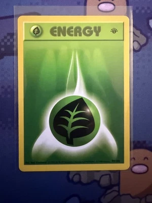 1999 Pokemon Base Set 1st Edition Grass Energy 99/102 Near Mint - Image 1 of 4