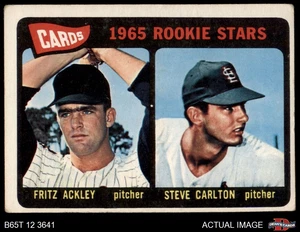 1965 Topps #477 Steve Carlton / Fritz Ackley Cardinals RCs RC HOF 2 - GOOD - Picture 1 of 29